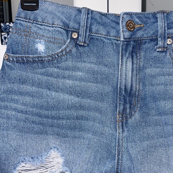 Denim Shorts with Rips & Fade Design - Picture 2 of 4